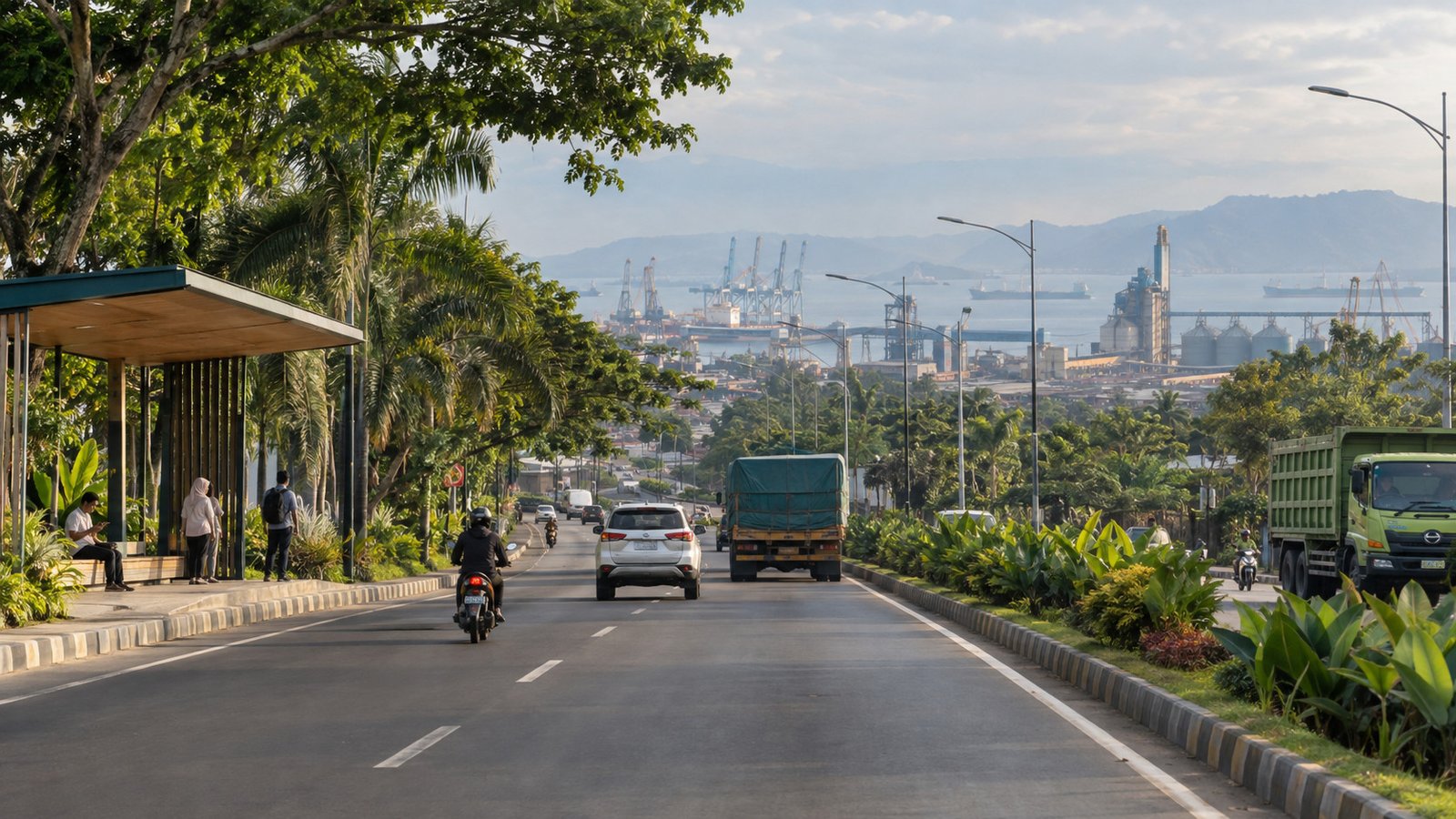 kawasan industri Cilegon Jalan akses pelabuhan untuk kawasan industri Cilegon