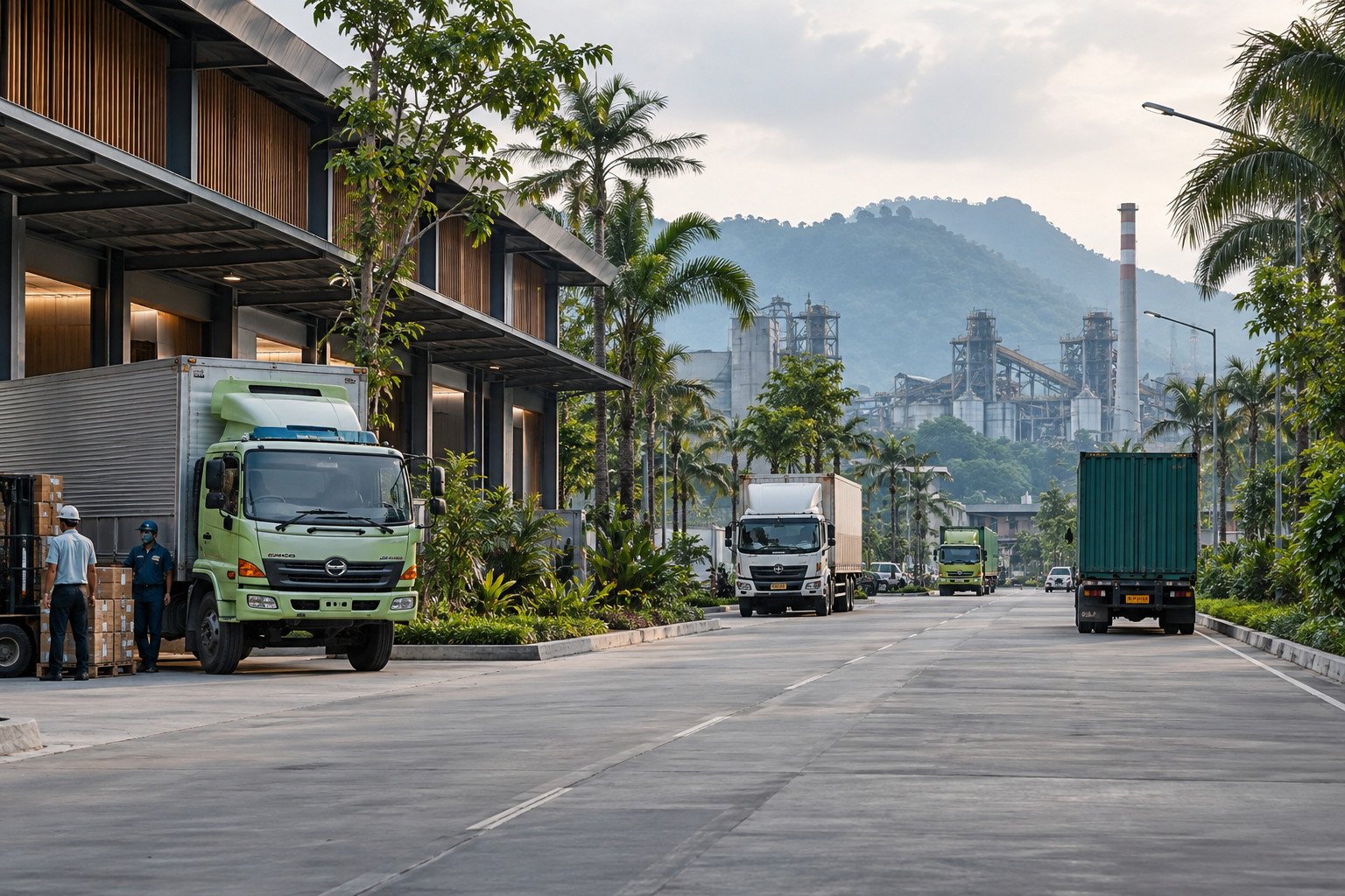 Jalur logistik dan gudang pendukung kawasan industri Cilegon