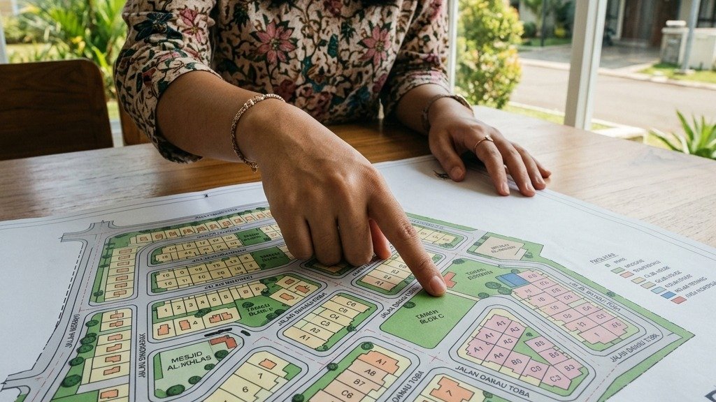 cara membaca site plan perumahan - detail pendukung dan pemeriksaan rumah